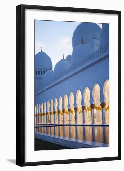 Arches of Grand Mosque of Abu Dhabi-Ahmad A Atwah-Framed Photographic Print