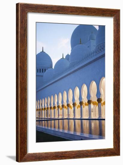 Arches of Grand Mosque of Abu Dhabi-Ahmad A Atwah-Framed Photographic Print