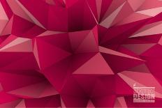 Abstract Triangular Crystalline Background, Low Poly Style Illustration-archetype-Framed Stretched Canvas