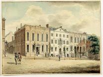 North-East Corner of Wall and William Streets, New York City, 1798 (W/C and Ink on Paper)-Archibald Robertson-Premier Image Canvas