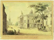North-East Corner of Wall and William Streets, New York City, 1798 (W/C and Ink on Paper)-Archibald Robertson-Premier Image Canvas