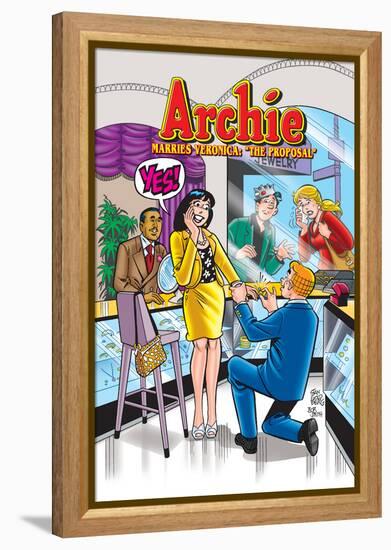 Archie Comics Cover: Archie No.600 Archie Marries Veronica: The Proposal-Stan Goldberg-Framed Stretched Canvas