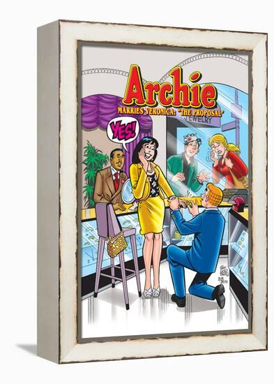 Archie Comics Cover: Archie No.600 Archie Marries Veronica: The Proposal-Stan Goldberg-Framed Stretched Canvas