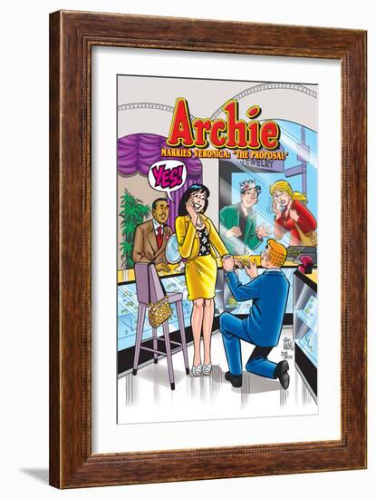 Archie Comics Cover: Archie No.600 Archie Marries Veronica: The Proposal-Stan Goldberg-Framed Art Print