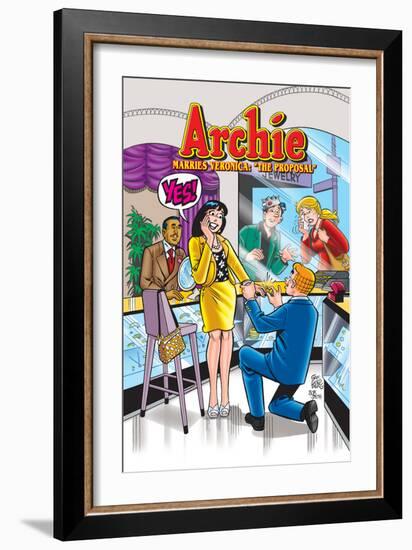 Archie Comics Cover: Archie No.600 Archie Marries Veronica: The Proposal-Stan Goldberg-Framed Art Print