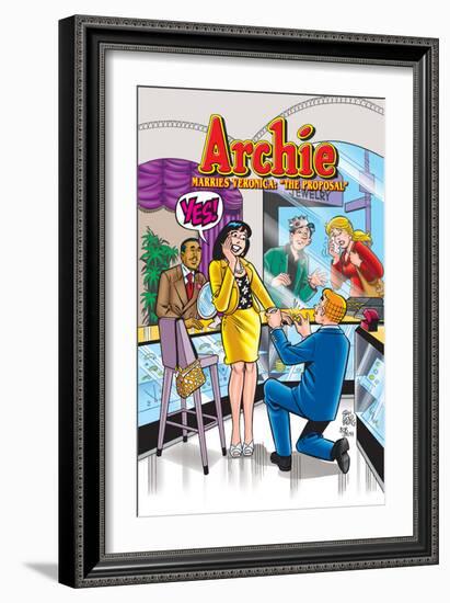 Archie Comics Cover: Archie No.600 Archie Marries Veronica: The Proposal-Stan Goldberg-Framed Art Print