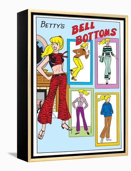 Archie Comics Fashions: Betty's Bell Bottoms-null-Framed Stretched Canvas