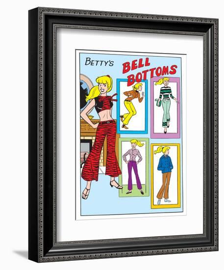 Archie Comics Fashions: Betty's Bell Bottoms-null-Framed Art Print