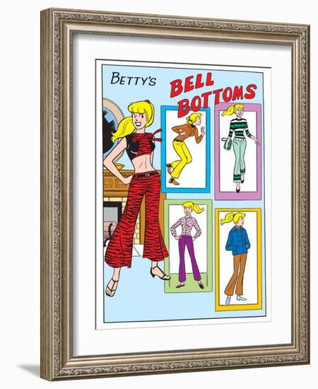 Archie Comics Fashions: Betty's Bell Bottoms-null-Framed Art Print