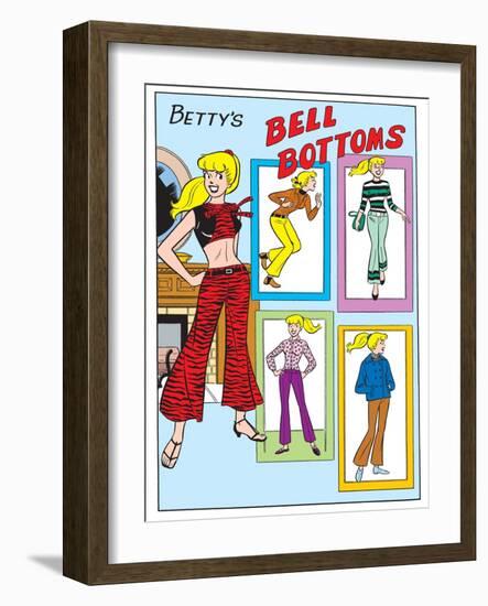 Archie Comics Fashions: Betty's Bell Bottoms-null-Framed Art Print