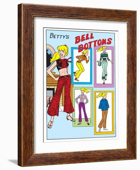 Archie Comics Fashions: Betty's Bell Bottoms-null-Framed Art Print