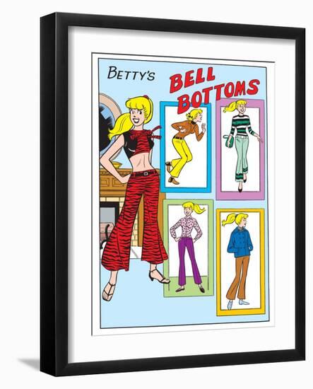 Archie Comics Fashions: Betty's Bell Bottoms-null-Framed Art Print