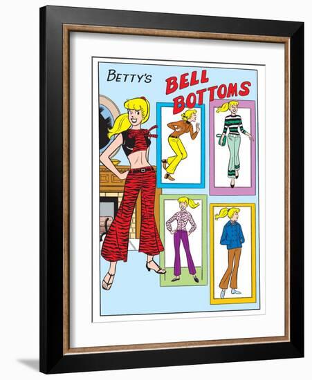 Archie Comics Fashions: Betty's Bell Bottoms-null-Framed Art Print