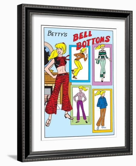 Archie Comics Fashions: Betty's Bell Bottoms-null-Framed Art Print