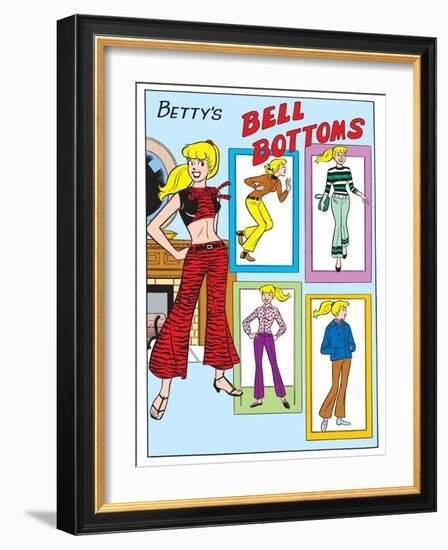 Archie Comics Fashions: Betty's Bell Bottoms-null-Framed Art Print