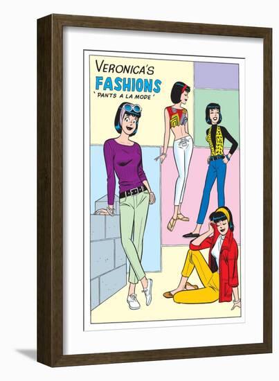 Archie Comics Fashions: Veronica's Fashions Pants A La Mode-null-Framed Art Print