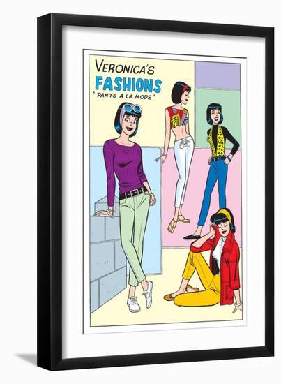 Archie Comics Fashions: Veronica's Fashions Pants A La Mode-null-Framed Art Print