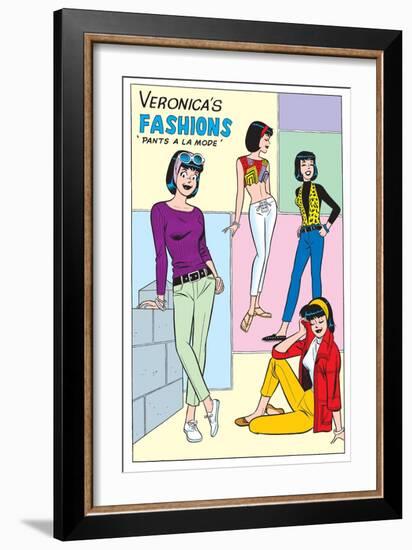 Archie Comics Fashions: Veronica's Fashions Pants A La Mode-null-Framed Art Print