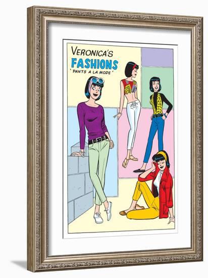 Archie Comics Fashions: Veronica's Fashions Pants A La Mode-null-Framed Premium Giclee Print