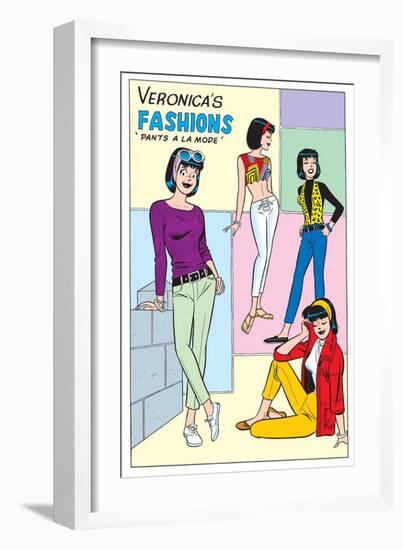 Archie Comics Fashions: Veronica's Fashions Pants A La Mode-null-Framed Premium Giclee Print