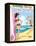 Archie Comics Pin-Up: Veronica And Archie At The Beach-null-Framed Stretched Canvas