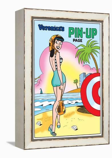 Archie Comics Pin-Up: Veronica At The Beach-null-Framed Stretched Canvas