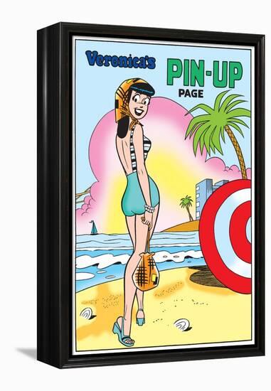 Archie Comics Pin-Up: Veronica At The Beach-null-Framed Stretched Canvas