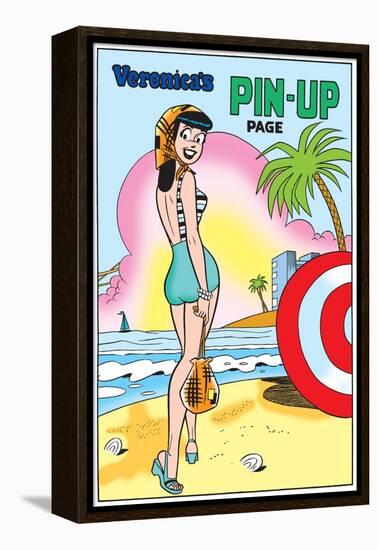 Archie Comics Pin-Up: Veronica At The Beach-null-Framed Stretched Canvas