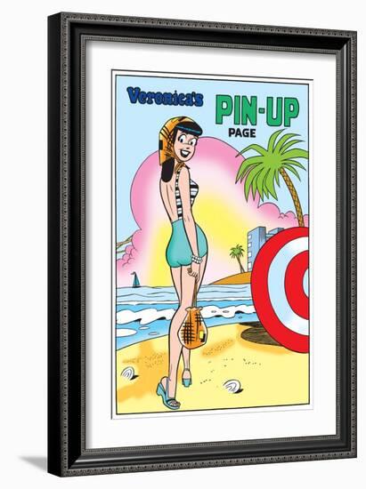 Archie Comics Pin-Up: Veronica At The Beach-null-Framed Art Print