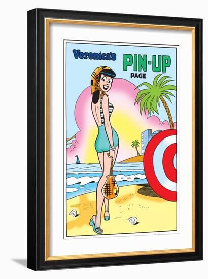 Archie Comics Pin-Up: Veronica At The Beach-null-Framed Art Print