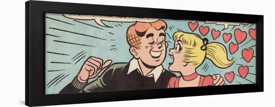 Archie Comics Retro: Archie and Betty Comic Panel; Date (Aged)-null-Framed Art Print