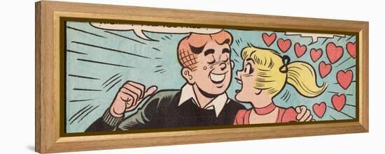 Archie Comics Retro: Archie and Betty Comic Panel; Date (Aged)-null-Framed Stretched Canvas