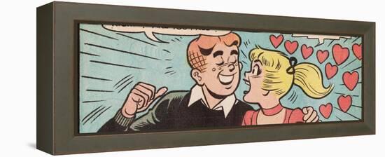 Archie Comics Retro: Archie and Betty Comic Panel; Date (Aged)-null-Framed Stretched Canvas
