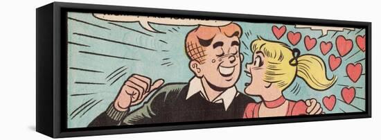 Archie Comics Retro: Archie and Betty Comic Panel; Date (Aged)-null-Framed Stretched Canvas