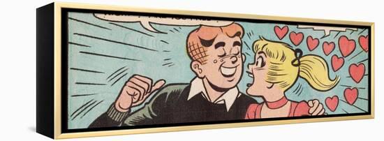 Archie Comics Retro: Archie and Betty Comic Panel; Date (Aged)-null-Framed Stretched Canvas