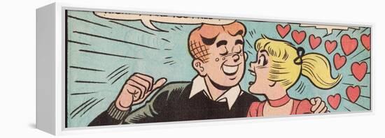 Archie Comics Retro: Archie and Betty Comic Panel; Date (Aged)-null-Framed Stretched Canvas