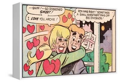 Archie Comics Retro: Archie and Betty Comic Panel; Gift (Aged) Framed ...
