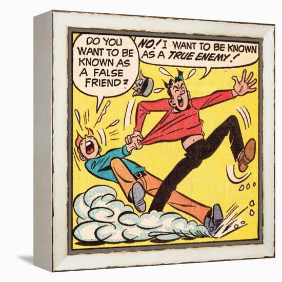 Archie Comics Retro: Archie and Jughead Comic Panel; False Friend (Aged)-null-Framed Stretched Canvas