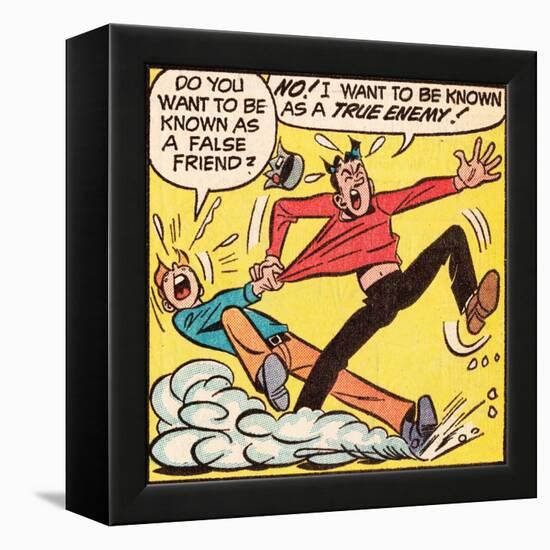 Archie Comics Retro: Archie and Jughead Comic Panel; False Friend (Aged)-null-Framed Stretched Canvas