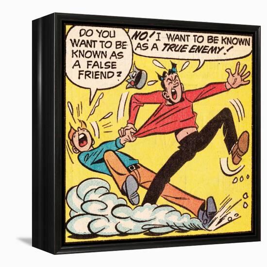 Archie Comics Retro: Archie and Jughead Comic Panel; False Friend (Aged)-null-Framed Stretched Canvas