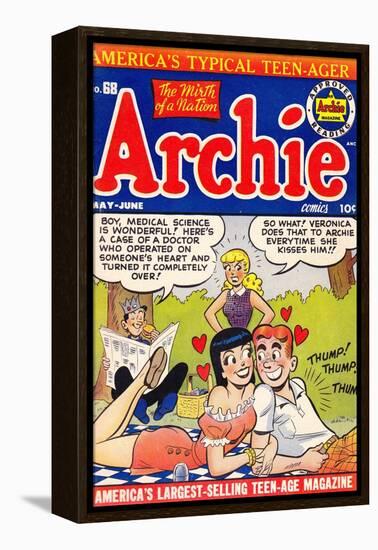 Archie Comics Retro: Archie Comic Book Cover No.68 (Aged)-null-Framed Stretched Canvas