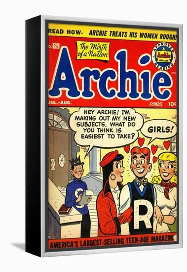 Archie Comics Retro: Archie Comic Book Cover No.69 (Aged)-null-Framed Stretched Canvas