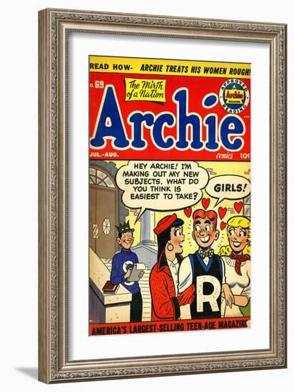 Archie Comics Retro: Archie Comic Book Cover No.69 (Aged)-null-Framed Art Print