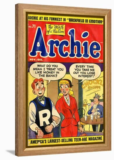 Archie Comics Retro: Archie Comic Book Cover No.71 (Aged)-null-Framed Stretched Canvas