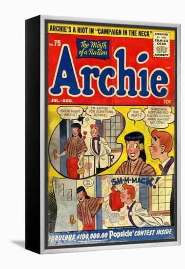 Archie Comics Retro: Archie Comic Book Cover No.75 (Aged)-null-Framed Stretched Canvas