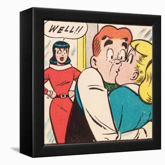 Archie Comics Retro: Archie Comic Panel; Archie, Betty and Veronica (Aged)-null-Framed Stretched Canvas