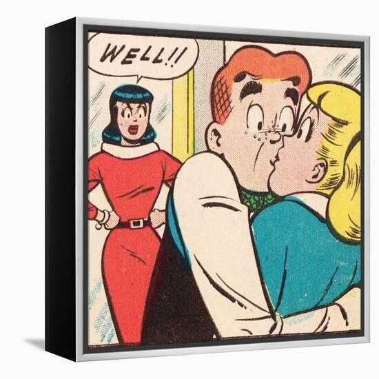 Archie Comics Retro: Archie Comic Panel; Archie, Betty and Veronica (Aged)-null-Framed Stretched Canvas