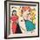 Archie Comics Retro: Archie Comic Panel; Archie, Betty and Veronica (Aged)-null-Framed Art Print