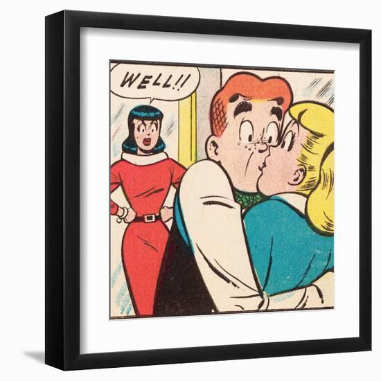 Archie Comics Retro: Archie Comic Panel; Archie, Betty and Veronica (Aged)--Framed Art Print