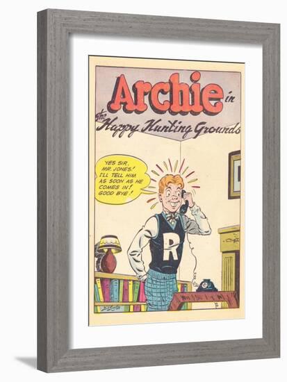 Archie Comics Retro: Archie Comic Panel Happy Hunting Grounds (Aged)-Bill Vigoda-Framed Art Print